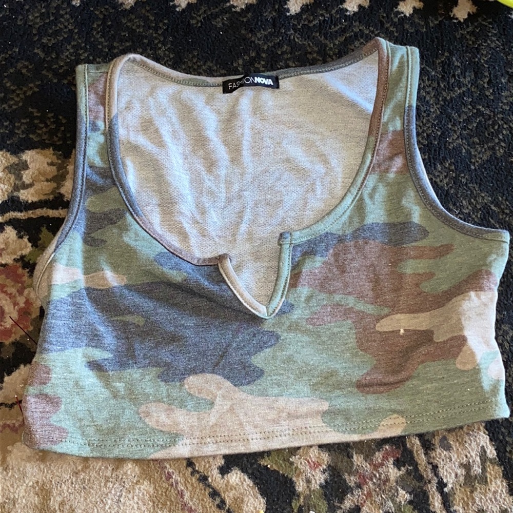 army crop top